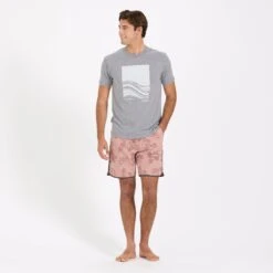 Wave Block Tee | Heather Grey -Cheap Drape Joy Store V959HTG 3