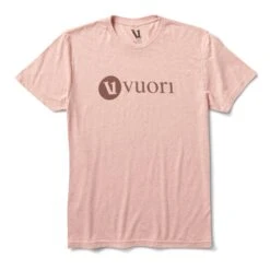 V1 Vuori Wordmark Logo Tee | Burnt Clay Heather